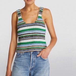 Frame Crochet Knit Top